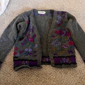 LL bean vintage cardigan sweater